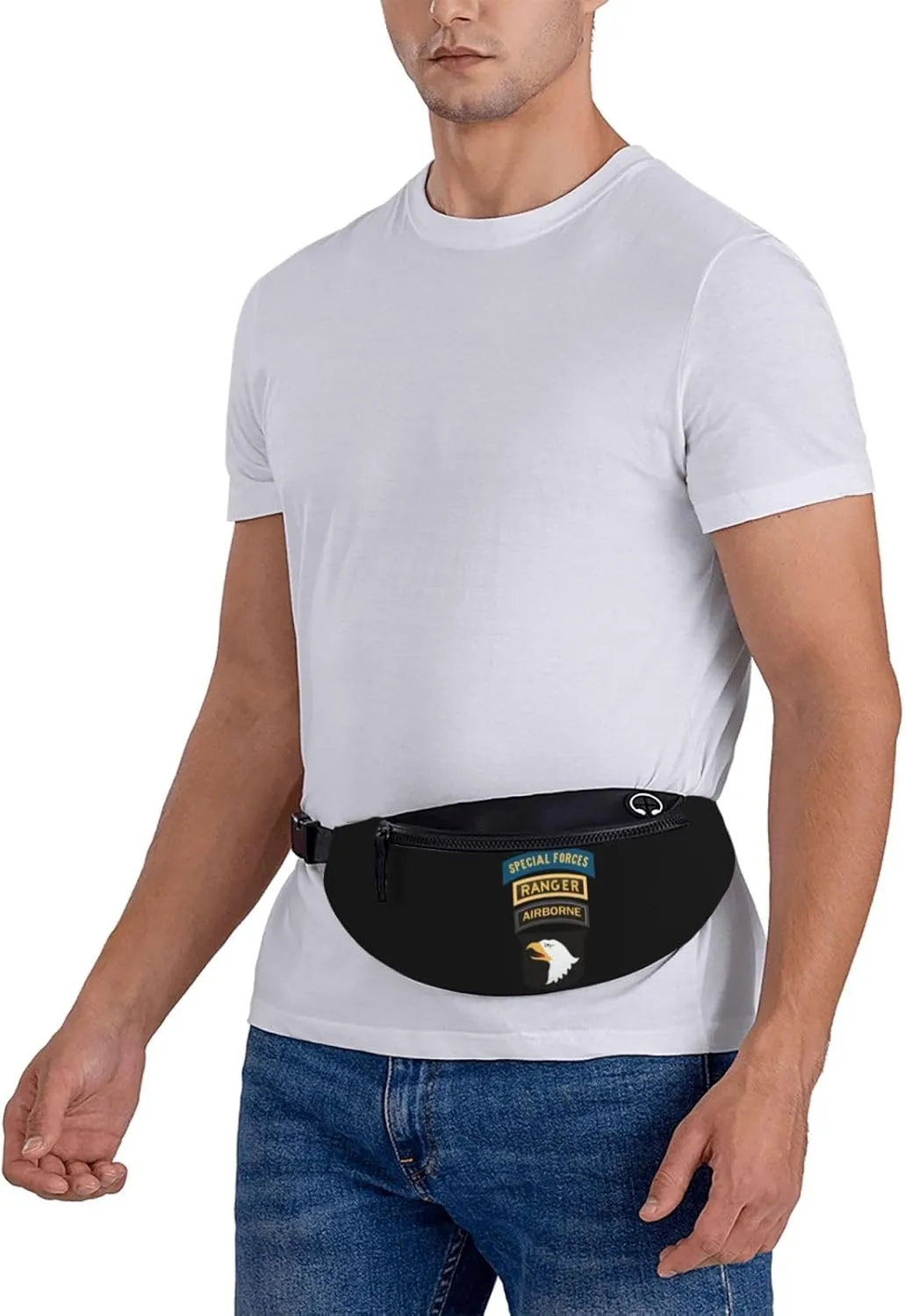 101st Airborne Ranger Special Forces Fanny Pack Daypack Crossbody Waist Bag For Travel Sports Running Hiking