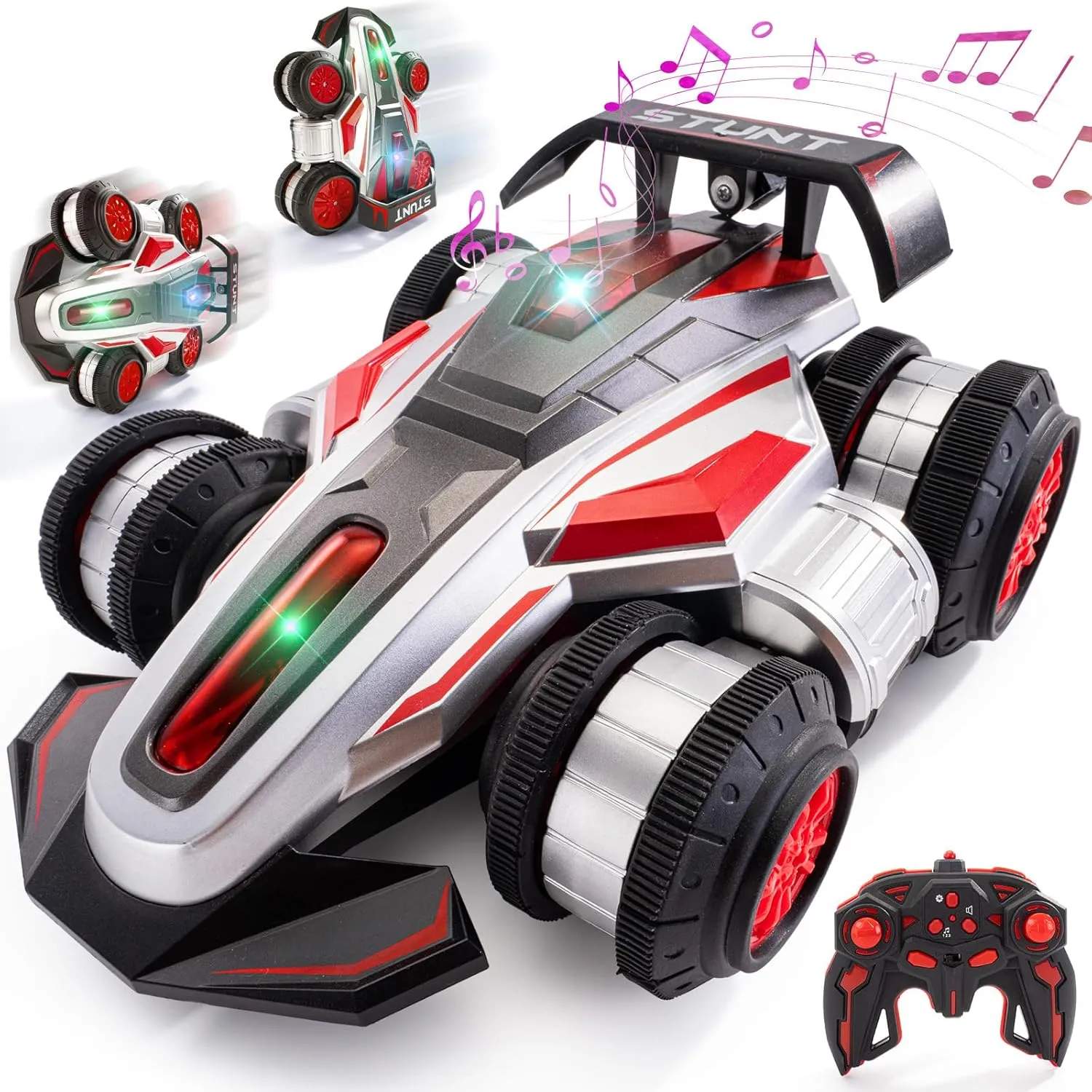 1:14 Scale RC Stunt Car, 360° Rotating Remote Control Car, 2.4GHz 4WD RC Car for Kids, Ages 6-12 Racing,4WD Drift Truck for Boys Girls Birthday Gift