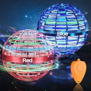 2 Pack-2024 Upgraded Flying Orb Ball Toy, Hover Boomerang Ball Spinner Mini Drone - Magic Floating Galactic Fly Spinning Orb, for Boys Girls
