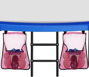 2-Piece Trampoline Shoe Bag - Mesh Storage with 2 Hook & Loop Straps - Indoor Fitness Shoe Organizer