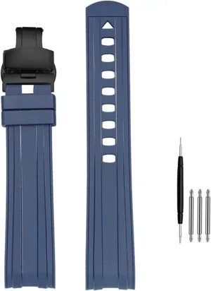 20mm 22mm Rubber Watchband For Omega SEAMASTER 003 007 PLANET OCEAN AT150 Pin Buckle Silicone Strap Watch Band Bracelet