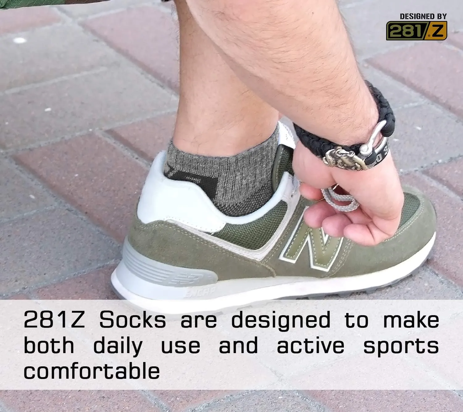 281Z Running Cushion Ankle Low Cut Socks - Cushioned Sole - Moisture Wicking - Odor Resistant