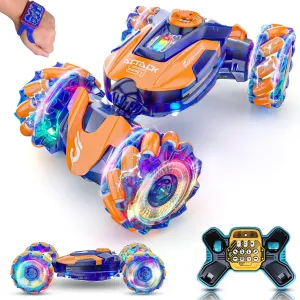 360 Rotating 4WD 2.4Ghz RC Cars Transform Car Toys for Boys 4-7 Birthday Present for Age 8-12, 2333RCCAR