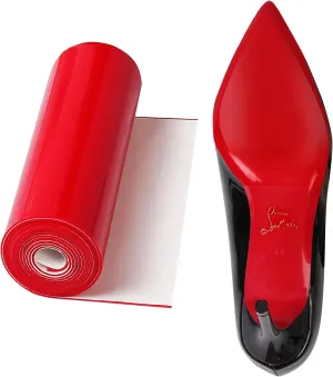 39 in Red Bottom Shoe Protector for Women, Self-Adhesive Christian Louboutin Sole Protector, Red Bottom Heels Guard, Non-Slip Shoe Sole Protector Replacement for Louboutin Shoes(5 in * 39 in)