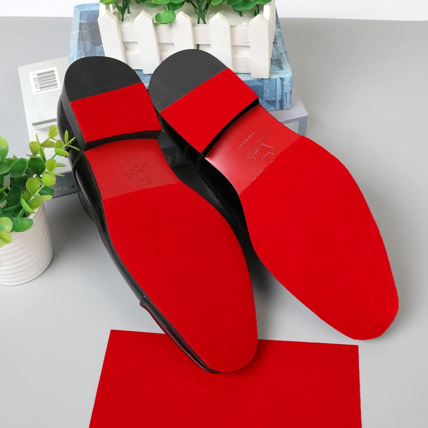 39 in Red Bottom Shoe Protector for Women, Self-Adhesive Christian Louboutin Sole Protector, Red Bottom Heels Guard, Non-Slip Shoe Sole Protector Replacement for Louboutin Shoes(5 in * 39 in)