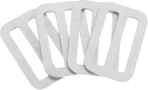 4 Pack Rectangle Metal Tri-glide Slides Buckle for Webbing Belts Lobster Buckle Side Release for Straps