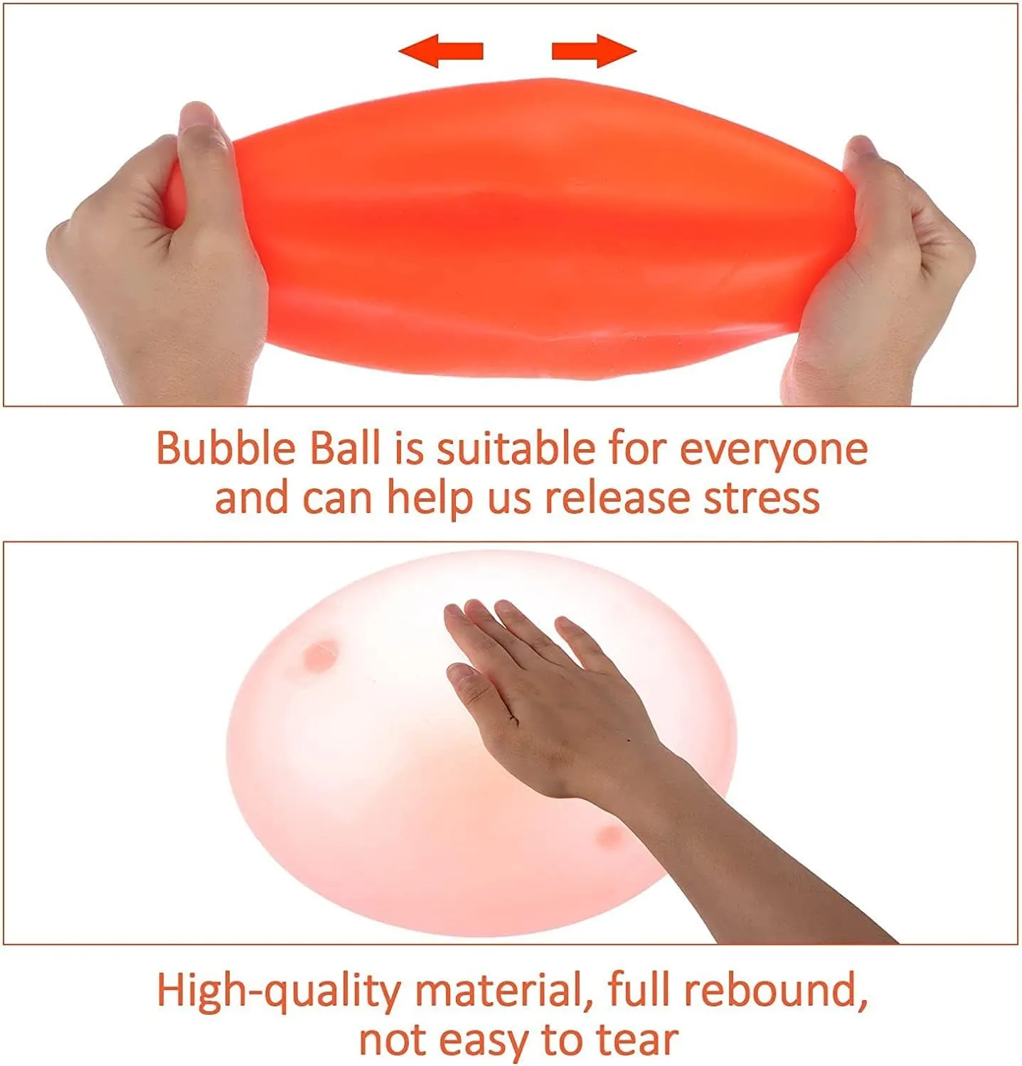 47'' Water Filled Bubble Ball for Adults & Children Toy Beach Garden Ball Funny Inflatable Water Ball Soft Rubber Ball Jelly Balloon Balls for Outdoor Indoor Party