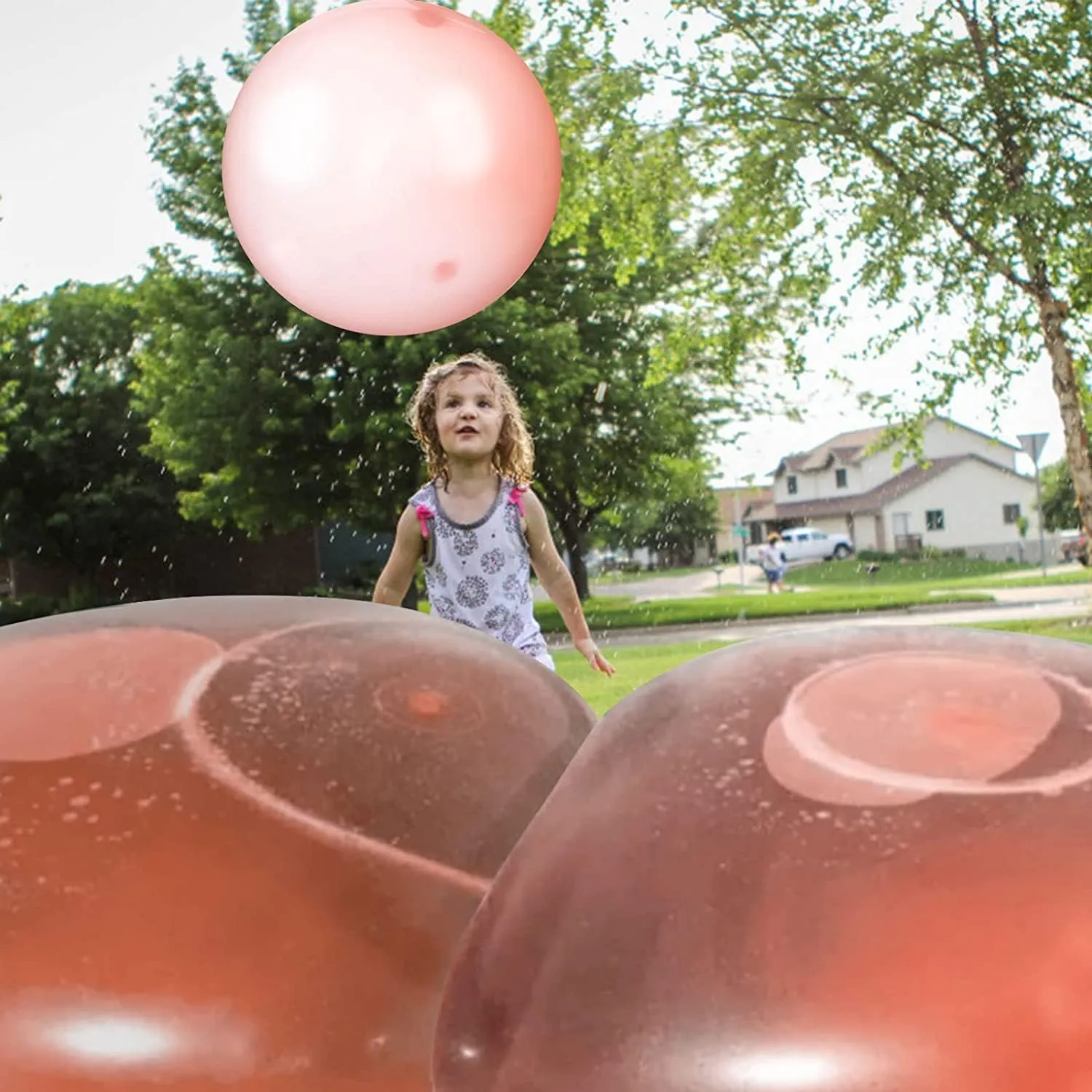 47'' Water Filled Bubble Ball for Adults & Children Toy Beach Garden Ball Funny Inflatable Water Ball Soft Rubber Ball Jelly Balloon Balls for Outdoor Indoor Party