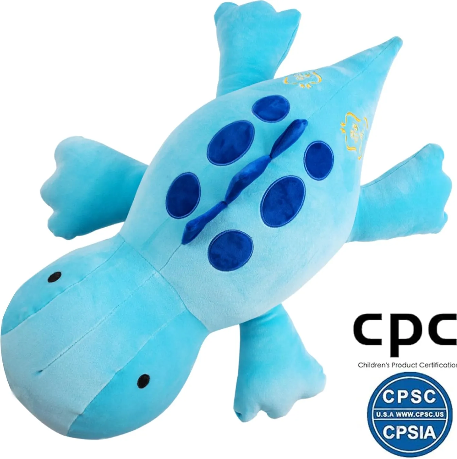 4LB Cute Weighted Stuffed Animals Plush - 24 inch Soft Weighted Dinosaur Plush Toy Pillow for Adults and Children (Blue Dinosaur)