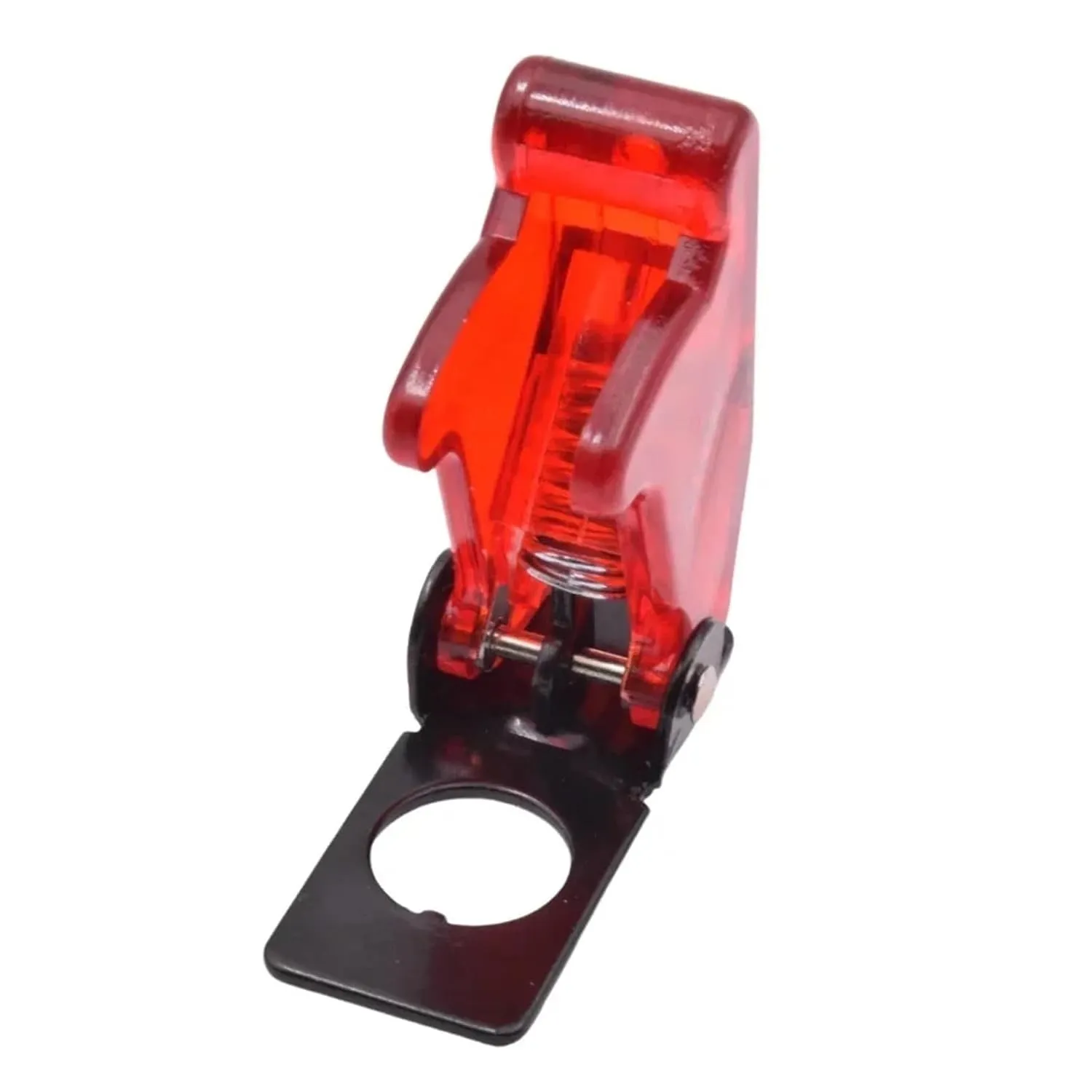 5pcs Safety Dustproof 12mm Toggle Switch Flip Up Cap Dust Cover Guard for Auto Car Boat Truck Aircraft Light Red Black Green(Transparent White)