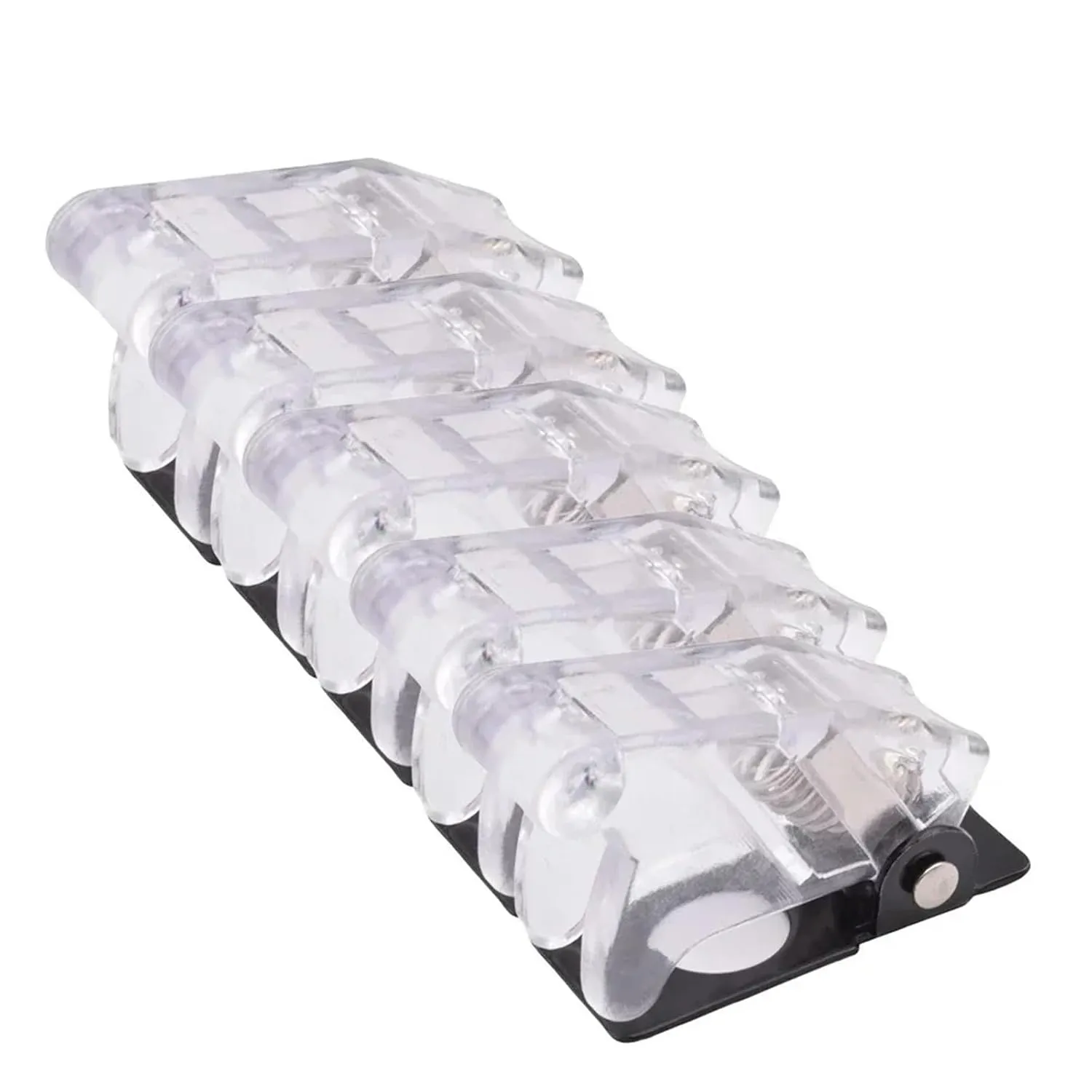 5pcs Safety Dustproof 12mm Toggle Switch Flip Up Cap Dust Cover Guard for Auto Car Boat Truck Aircraft Light Red Black Green(Transparent White)