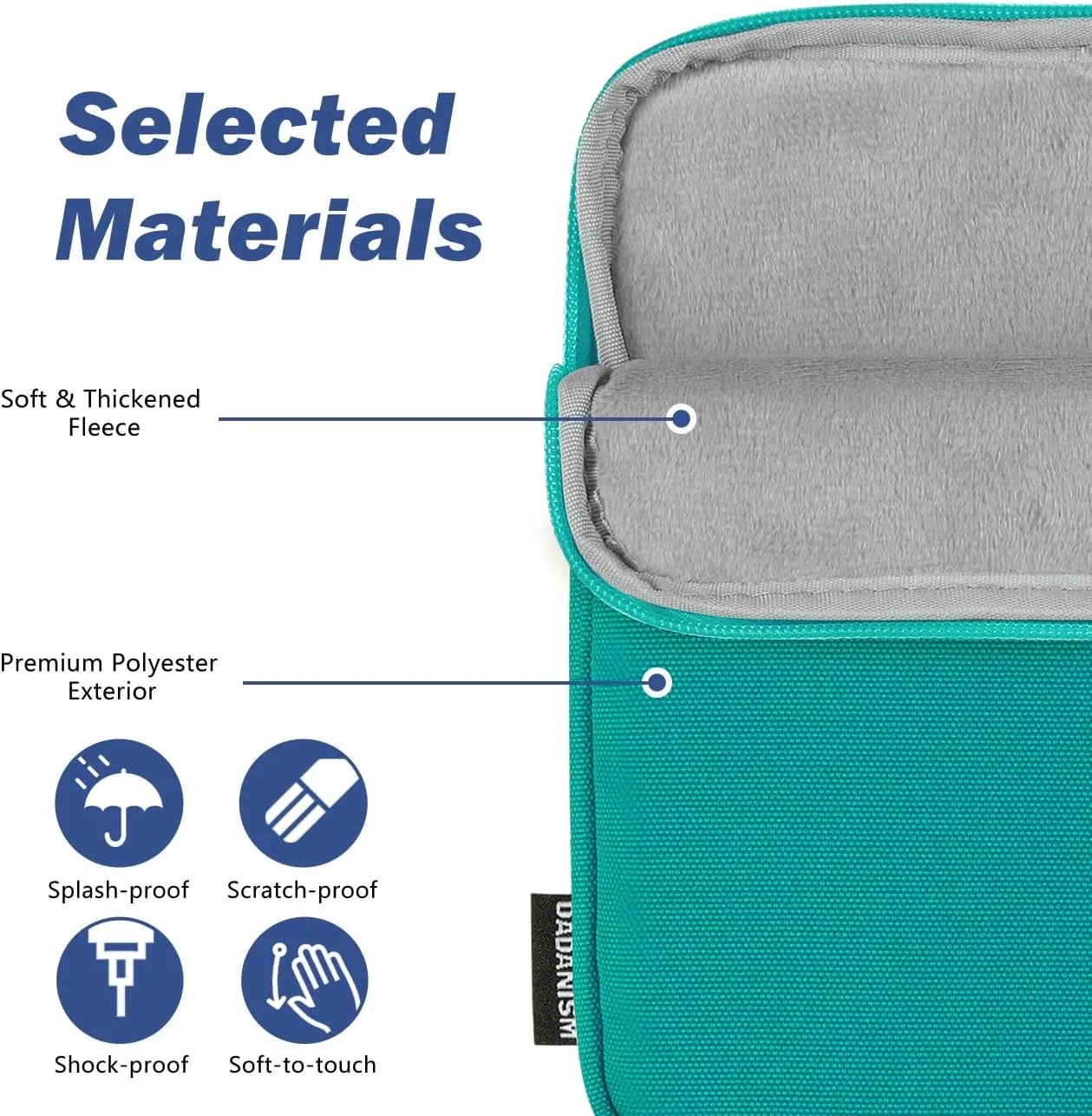 6-7 Inch Padded Sleeve for 7" Kindle Colorsoft Signature Edition and All-New Kindle Paperwhite, Protective Sleeve Pouch Bag Carrying Case for 6" Kindle/Kindle Oasis/Kobo E-Reader, Jade Green
