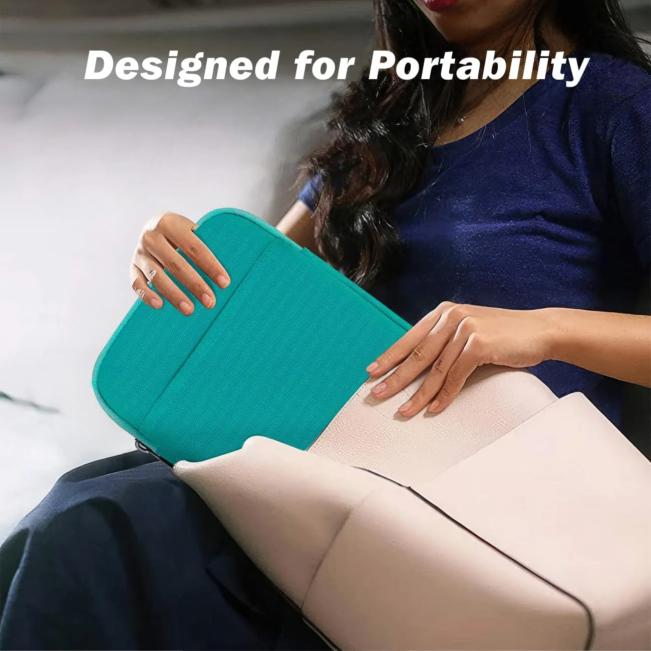 6-7 Inch Padded Sleeve for 7" Kindle Colorsoft Signature Edition and All-New Kindle Paperwhite, Protective Sleeve Pouch Bag Carrying Case for 6" Kindle/Kindle Oasis/Kobo E-Reader, Jade Green