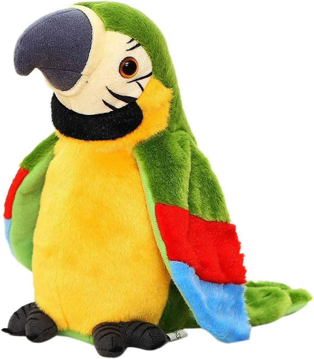 9'' Cute Talking Parrot Repeats What You Say Electronic Interactive Plush Toy Stuffed Animal Record Parrot Waving Wings Funny Bird Toys for Children Girls Boys Best Xmas Gift (Green Parrot)