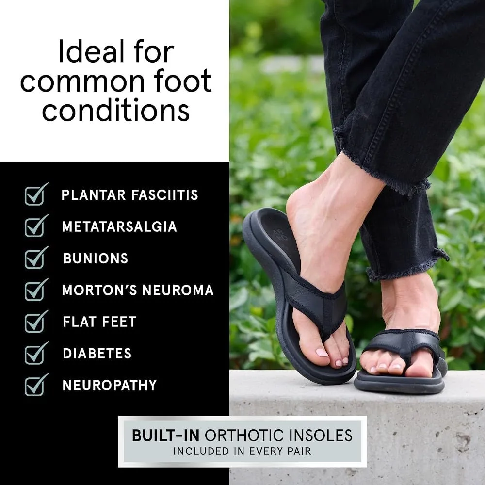 ABEO Laguna Flip Flops For Women | Orthopedic Sandals | Arch Support Flip Flops | Plantar Fasciitis Relief Sandals | Built-In Orthotics Inserts For Women