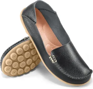 Ablanczoom Womens Loafers Flats Shoes: Comfort Round Toe Slip on Soft Moccasins Dressy Loafer for Driving Walking