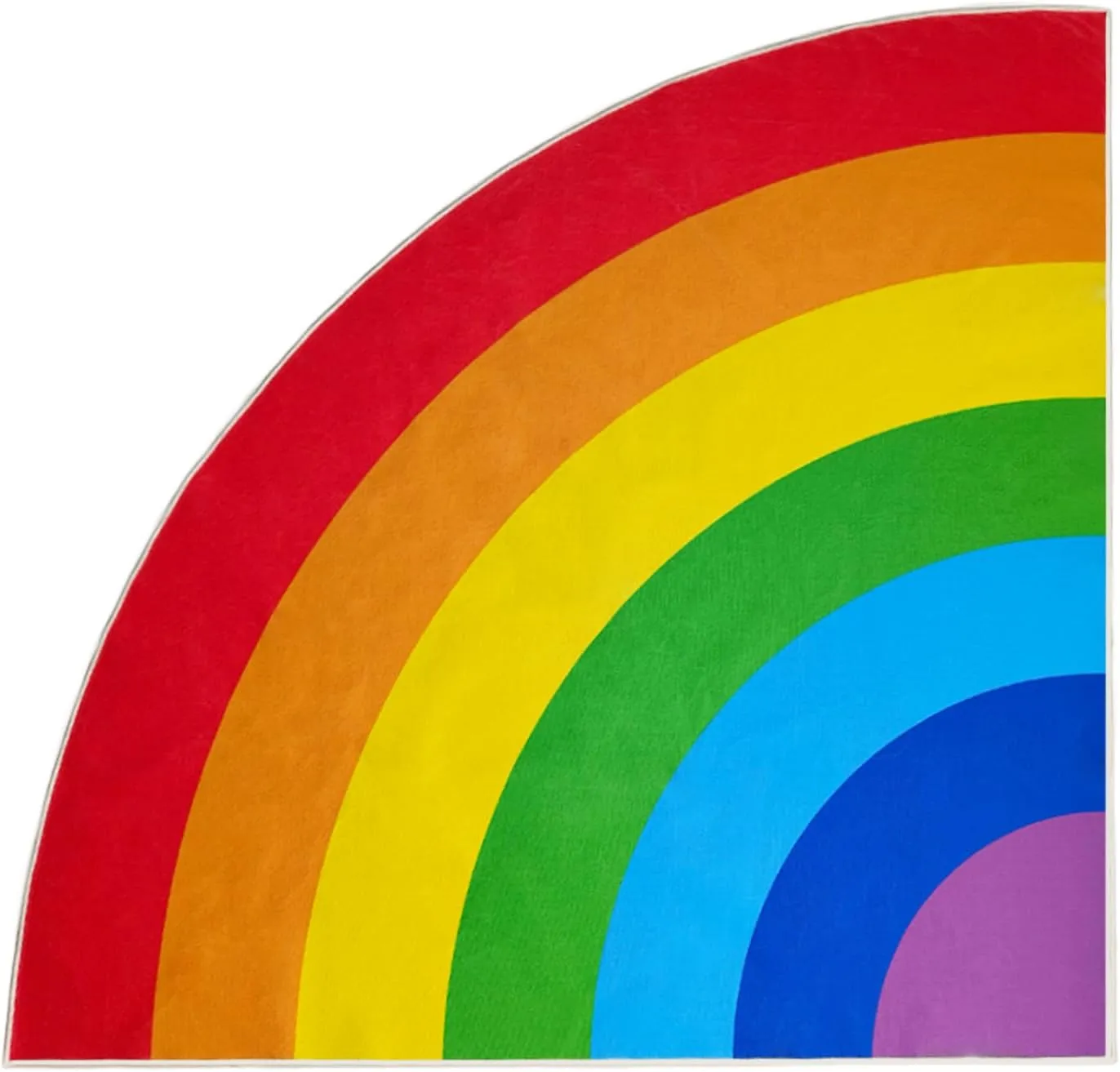 ABREEZE Rainbow Area Rug for Kids Classroom & Home Learning - Washable Kids Rug, Non-Slip Backing, Colorful Rainbow Floor Rug, 6'