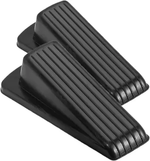 Alipis 2pcs Rubber Door Stopper Wedge Doorway Stop for Home Office Prevents Slamming Protects Walls Flexible Use Bedrooms Living Rooms