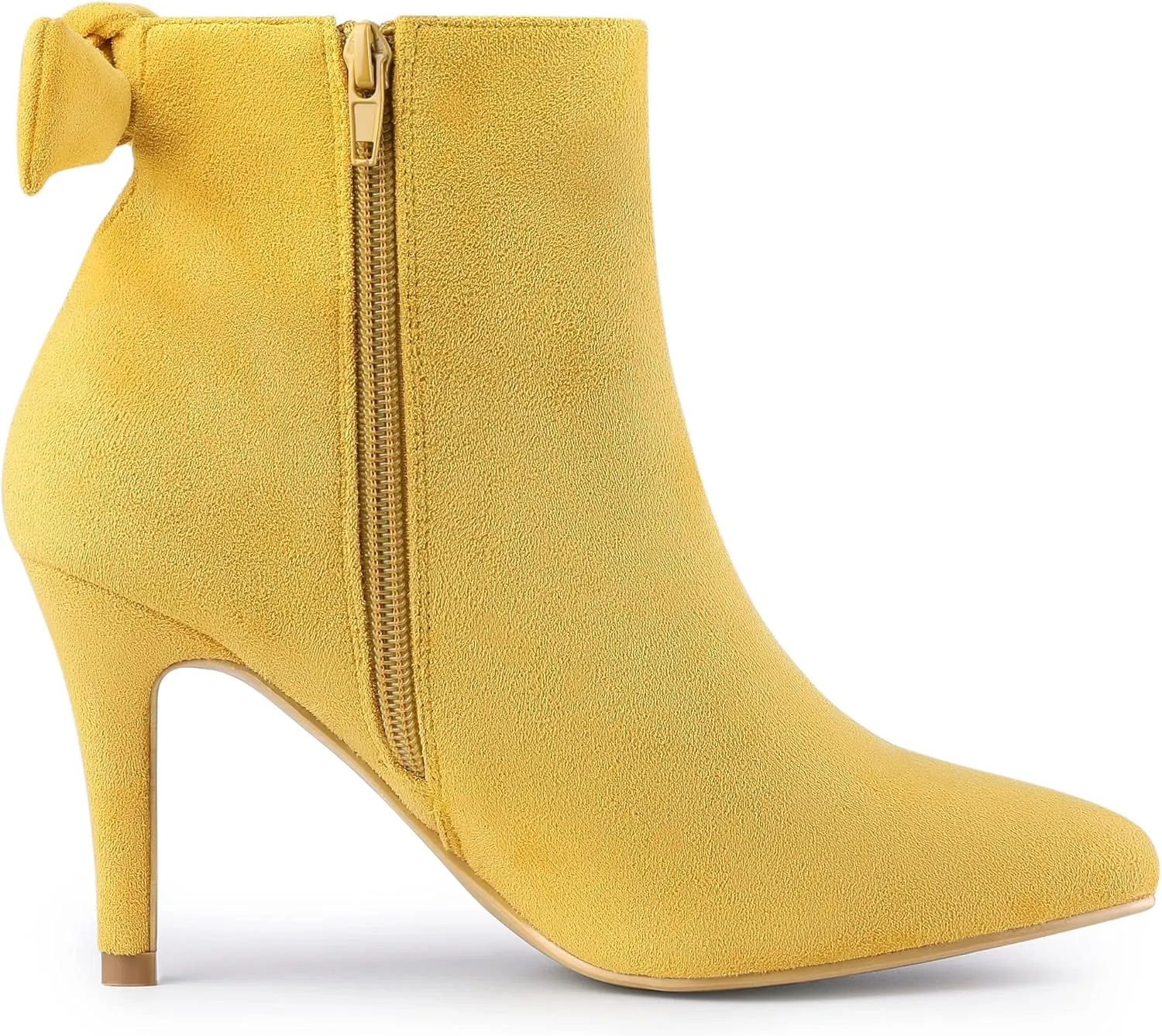 Allegra K Women's Pointed Toe Stiletto Heel Ankle Boots