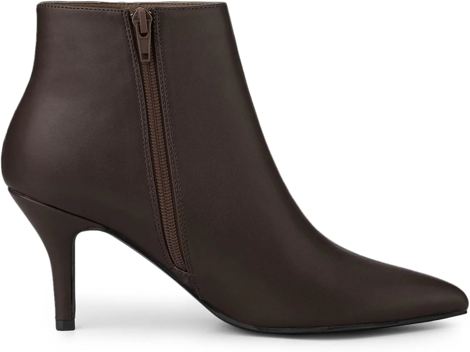 Allegra K Women's Pointed Toe Zipper Stiletto Heel Ankle Boots