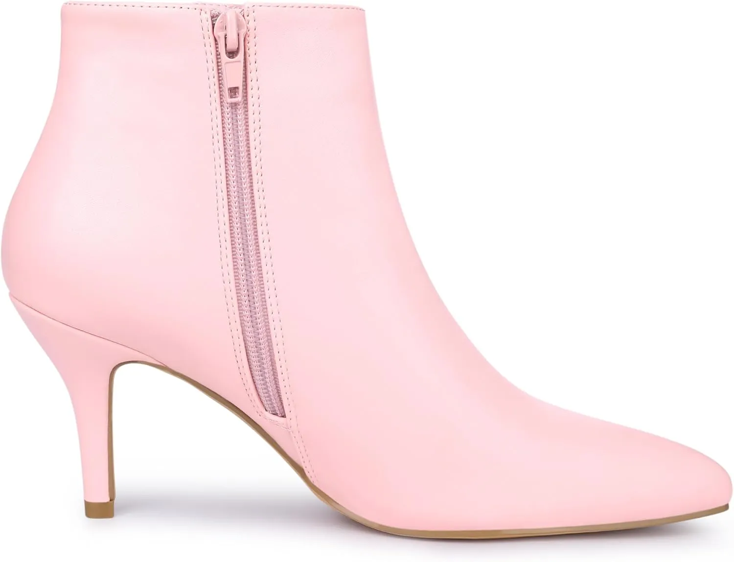 Allegra K Women's Pointed Toe Zipper Stiletto Heel Ankle Boots