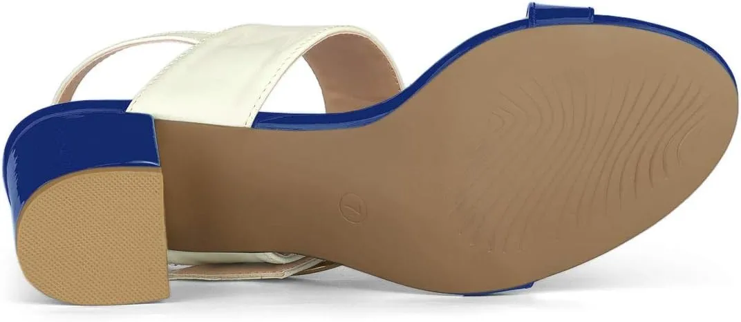 Allegra K Women's Slingback Block High Heel Sandals