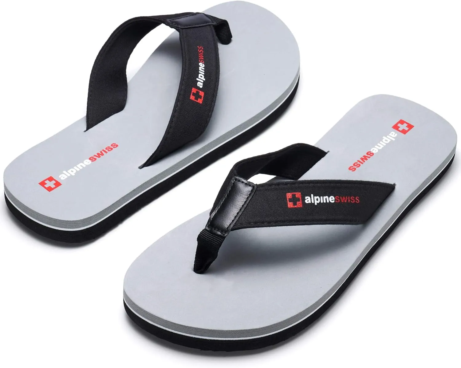Alpine Swiss Mens Flip Flops | Lightweight Thong Sandals | Beach Sandals with EVA Sole for Comfort | Stylish Durable Flip Flops for Men Perfect for Casual Wear, Pool, and Outdoor Activities