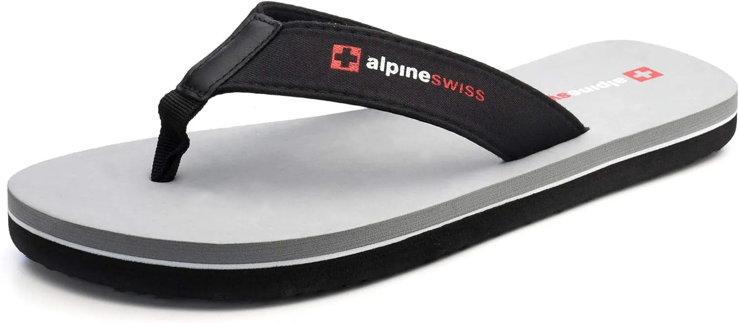 Alpine Swiss Mens Flip Flops | Lightweight Thong Sandals | Beach Sandals with EVA Sole for Comfort | Stylish Durable Flip Flops for Men Perfect for Casual Wear, Pool, and Outdoor Activities