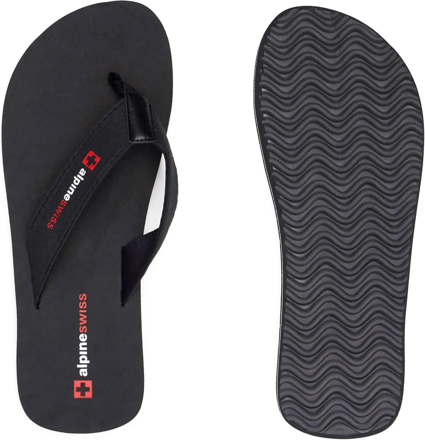 Alpine Swiss Mens Flip Flops | Lightweight Thong Sandals | Beach Sandals with EVA Sole for Comfort | Stylish Durable Flip Flops for Men Perfect for Casual Wear, Pool, and Outdoor Activities