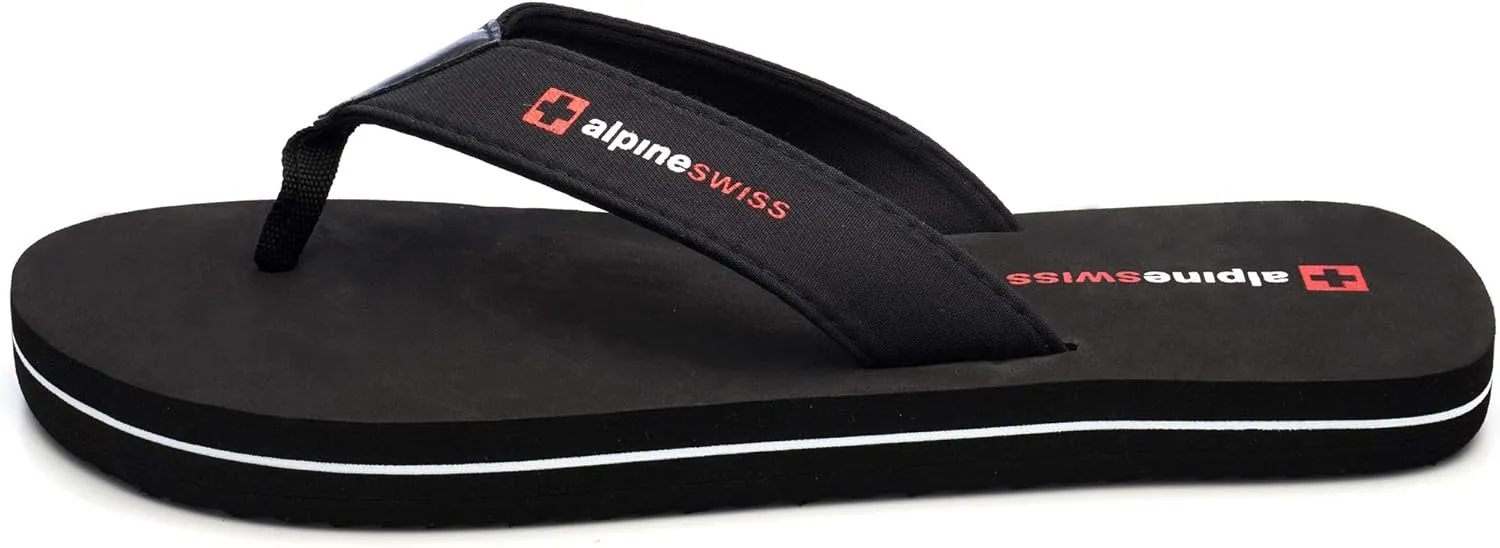 Alpine Swiss Mens Flip Flops | Lightweight Thong Sandals | Beach Sandals with EVA Sole for Comfort | Stylish Durable Flip Flops for Men Perfect for Casual Wear, Pool, and Outdoor Activities