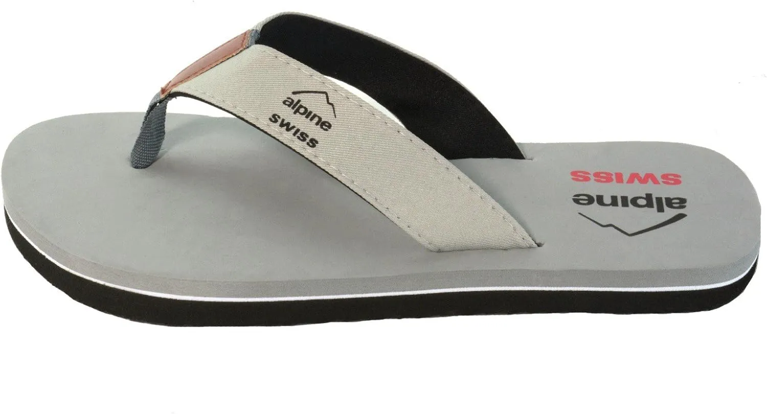 Alpine Swiss Mens Flip Flops | Lightweight Thong Sandals | Beach Sandals with EVA Sole for Comfort | Stylish Durable Flip Flops for Men Perfect for Casual Wear, Pool, and Outdoor Activities