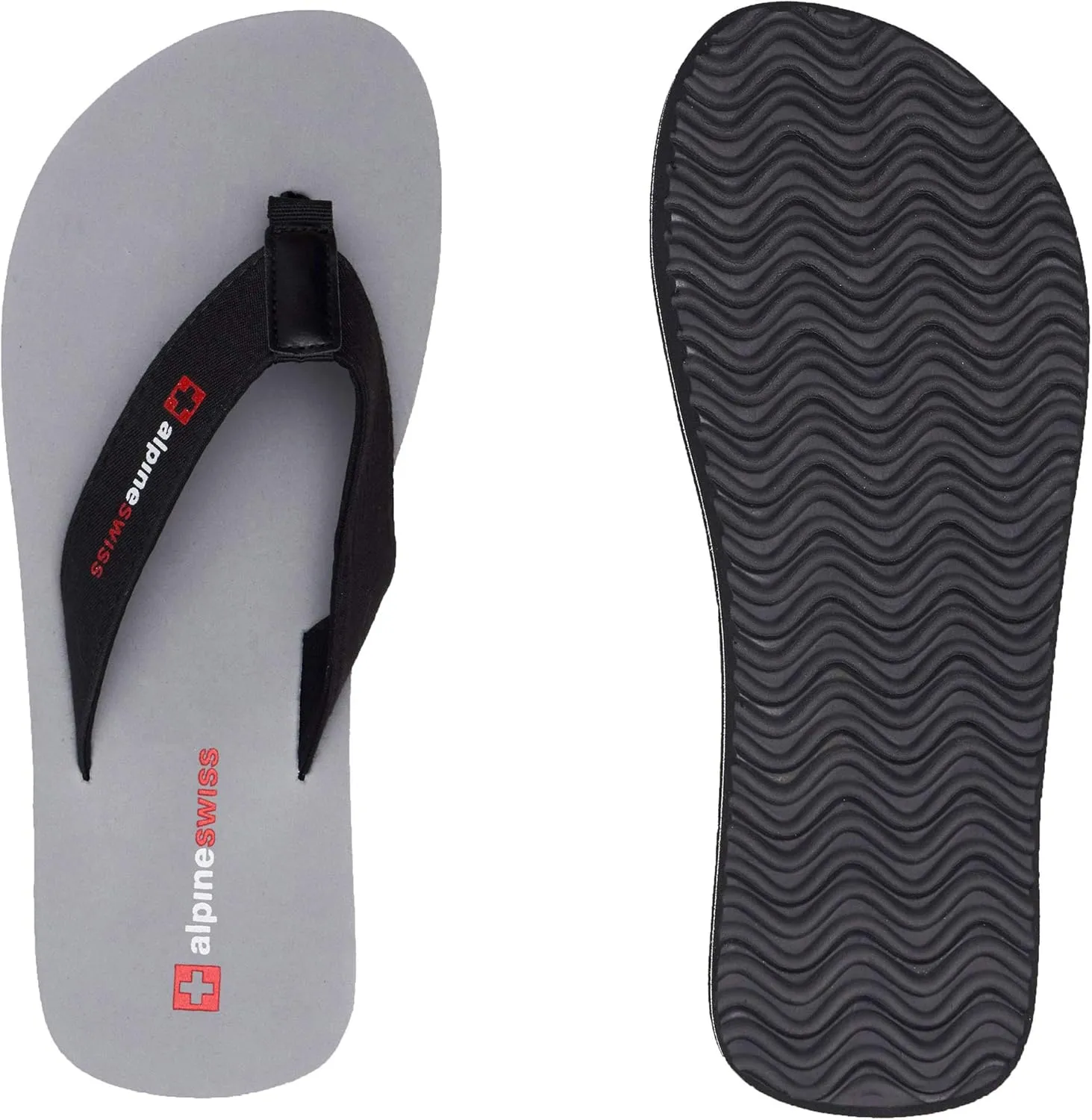 Alpine Swiss Mens Flip Flops | Lightweight Thong Sandals | Beach Sandals with EVA Sole for Comfort | Stylish Durable Flip Flops for Men Perfect for Casual Wear, Pool, and Outdoor Activities