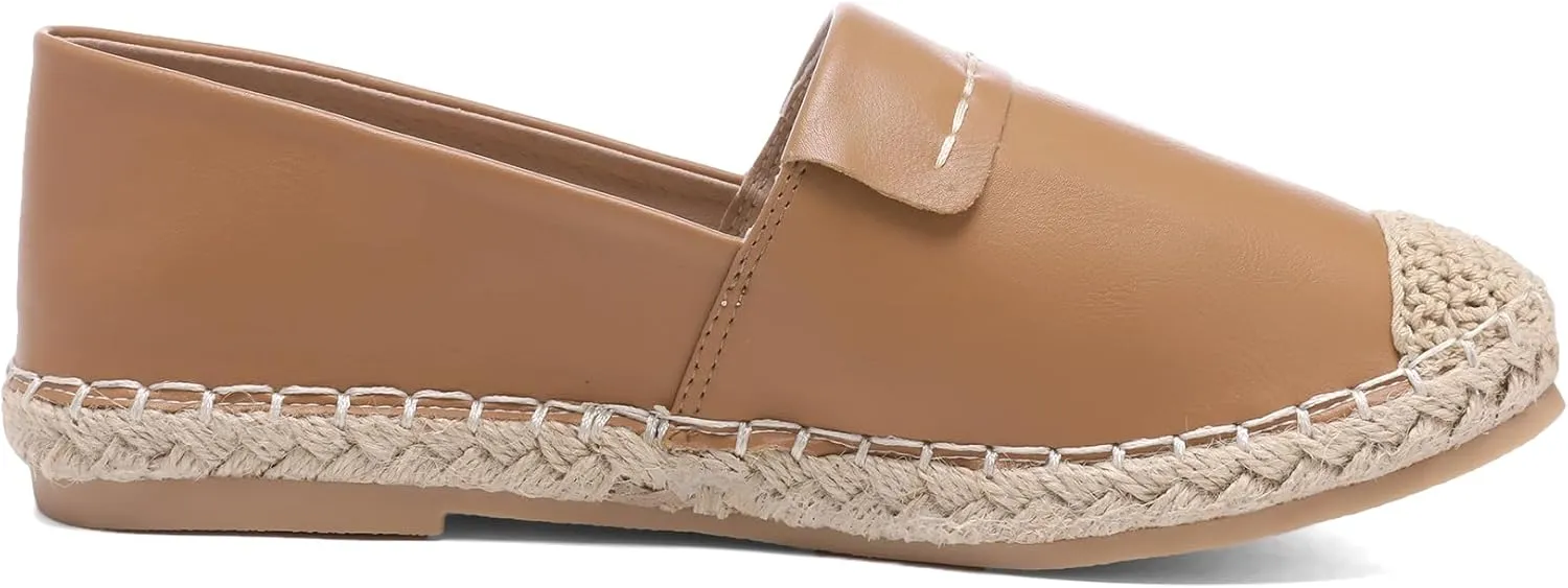 Altxic Women's Cap-Toe Classic Comfortable Slip on Lightweight Casual Espadrilles Loafer Flat