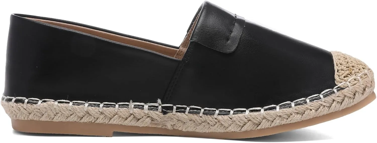 Altxic Women's Cap-Toe Classic Comfortable Slip on Lightweight Casual Espadrilles Loafer Flat