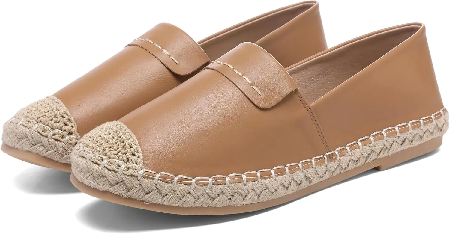 Altxic Women's Cap-Toe Classic Comfortable Slip on Lightweight Casual Espadrilles Loafer Flat