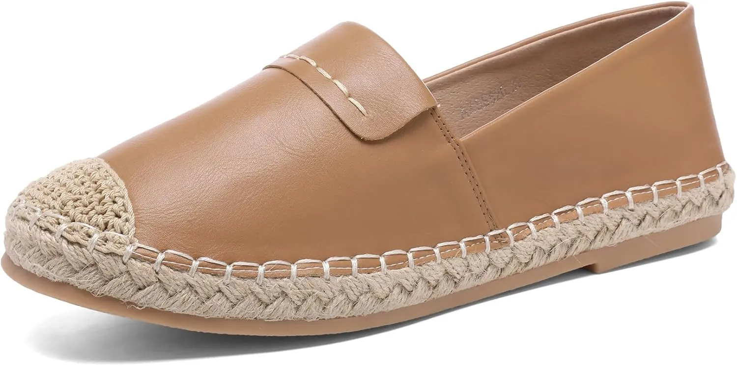 Altxic Women's Cap-Toe Classic Comfortable Slip on Lightweight Casual Espadrilles Loafer Flat