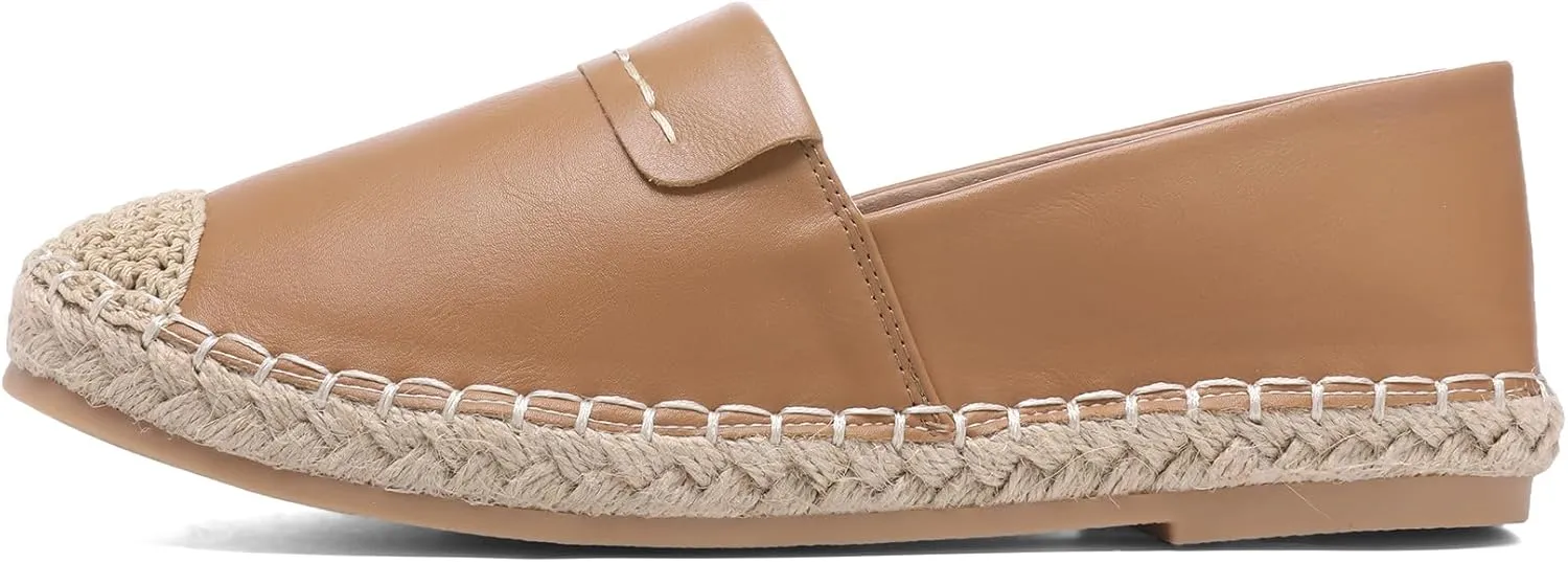 Altxic Women's Cap-Toe Classic Comfortable Slip on Lightweight Casual Espadrilles Loafer Flat