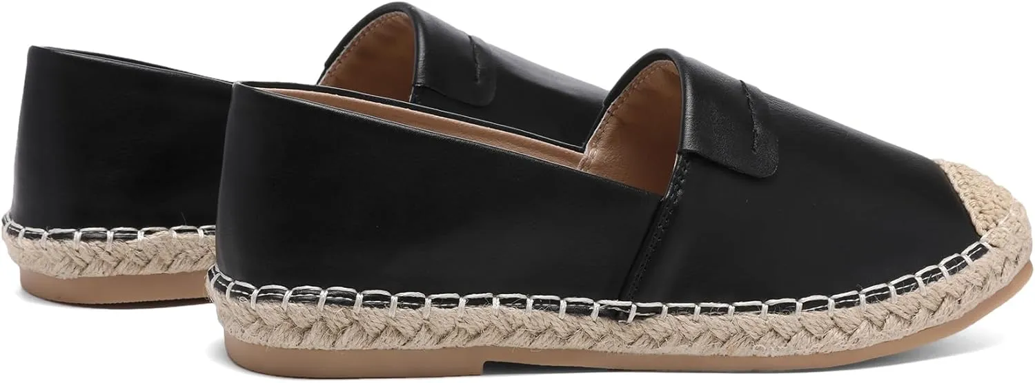 Altxic Women's Cap-Toe Classic Comfortable Slip on Lightweight Casual Espadrilles Loafer Flat