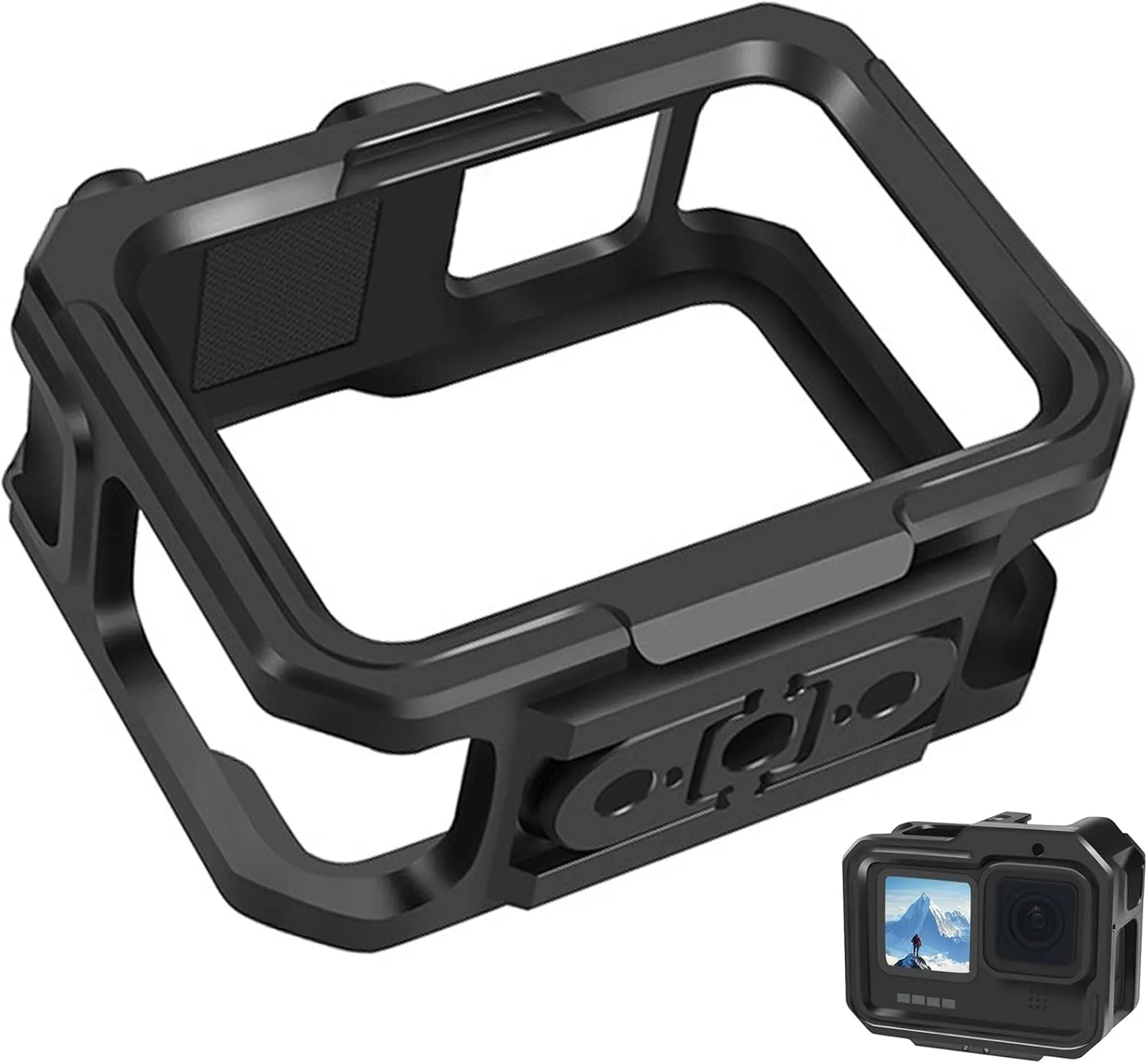 Aluminium Protective Case for GoPro Hero 13/12/11/10/9, Durable Hard Frame Cases Protector, Strong Metal Housing Frame Video Cage with Magnetic Fingers and Sliding Cover