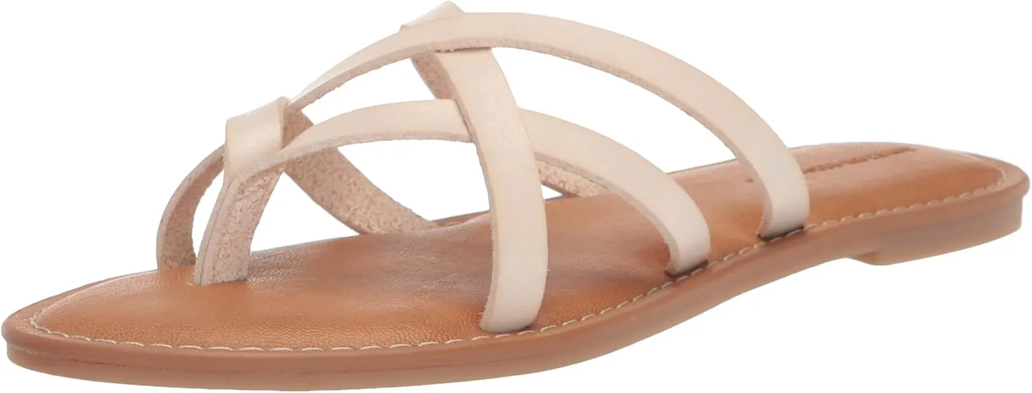 Amazon Essentials Women's Strappy Slide Flat Sandal