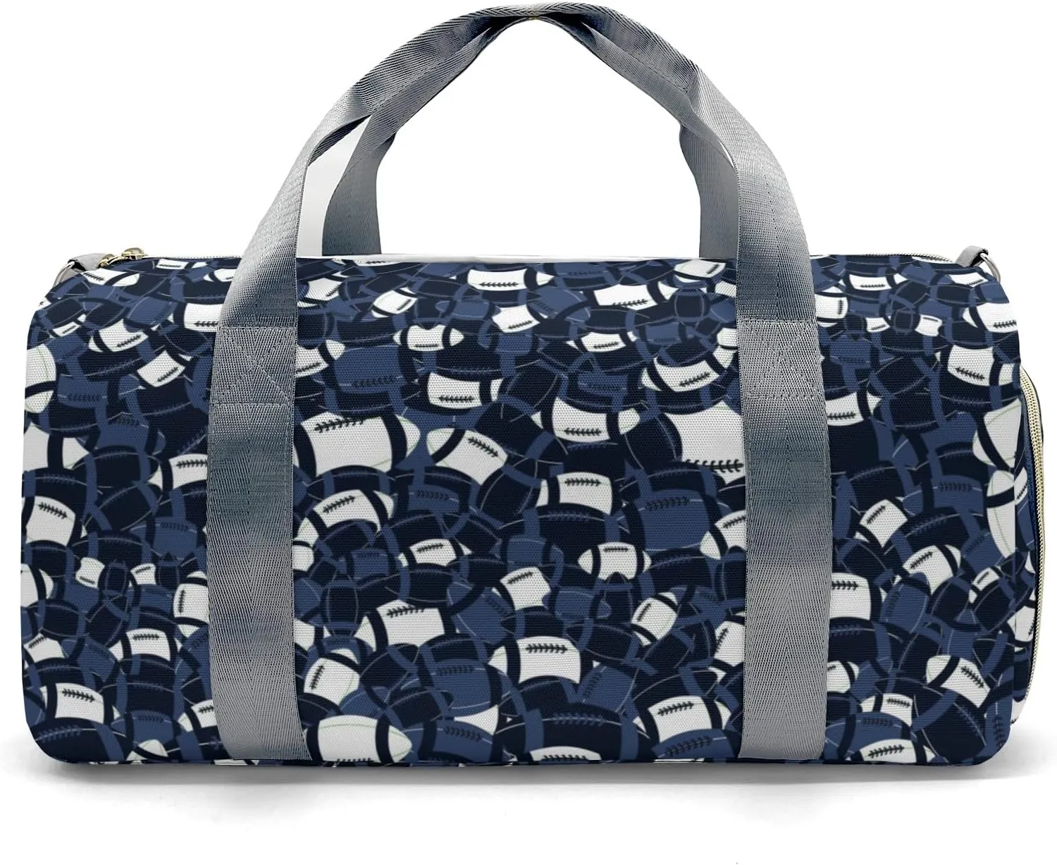 American Football Navy White Shoe Bag Travel Bag Duffel Bag Adjustable Shoulder Strap Perform Training for Women Men
