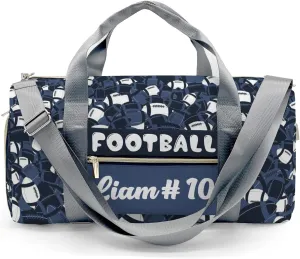 American Football Navy White Shoe Bag Travel Bag Duffel Bag Adjustable Shoulder Strap Perform Training for Women Men