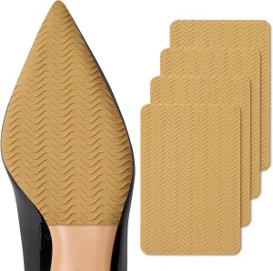 Anti-Slip Shoe Grips Pads, Silicone High Heel Insole Protectors, Beige, 2 Pairs, Women's High Heel Wearers