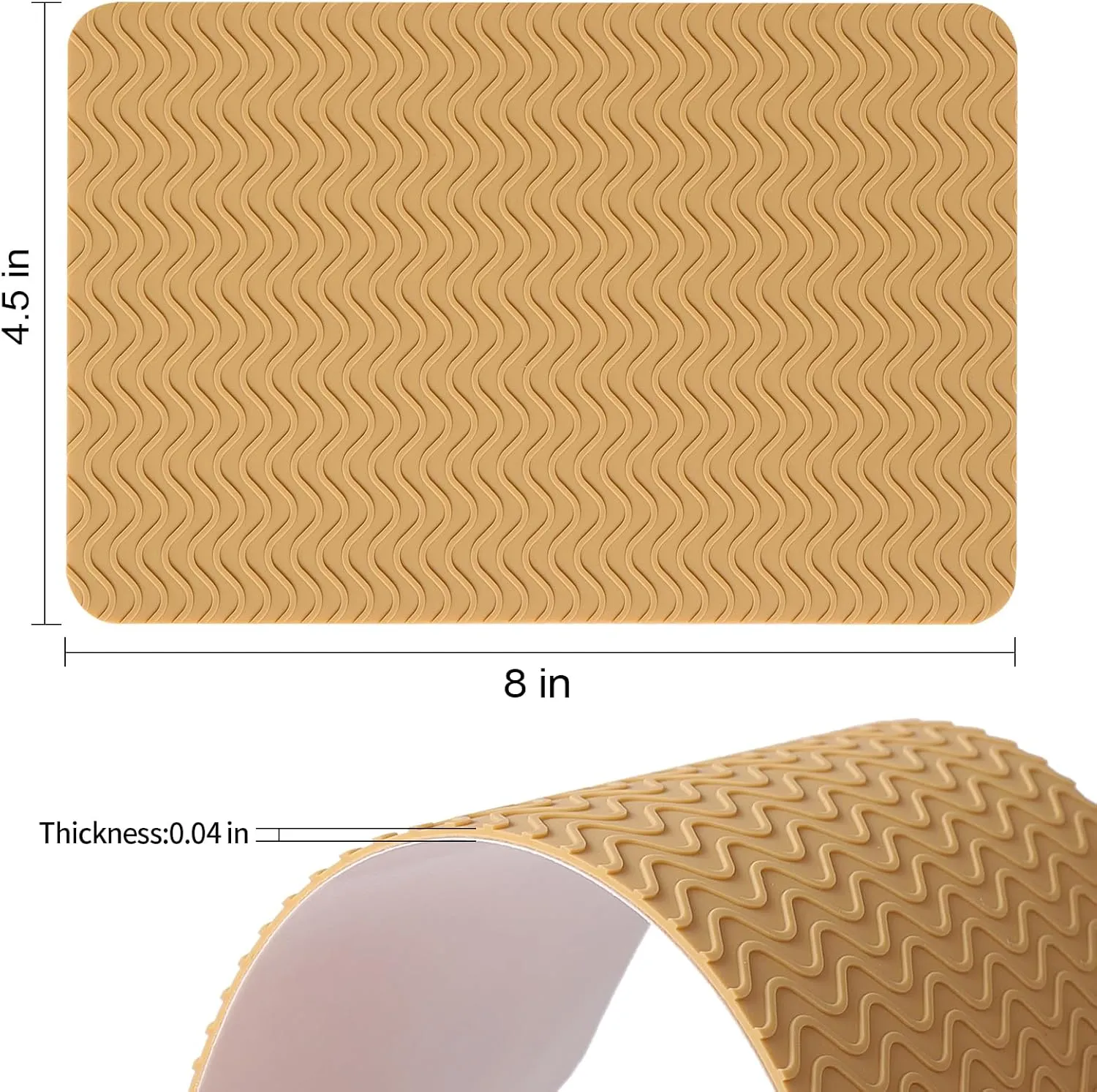 Anti-Slip Shoe Grips Pads, Silicone High Heel Insole Protectors, Beige, 2 Pairs, Women's High Heel Wearers