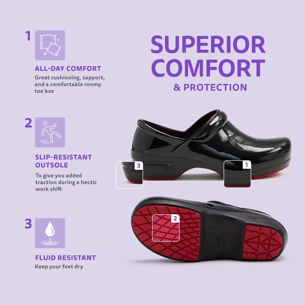 Anywear SR Angel Nursing Clogs for Women and Men - Lightweight, Water-Resistant Non-Slip Work Shoes with Exceptional EVA Cushioning, Ventilated Insoles