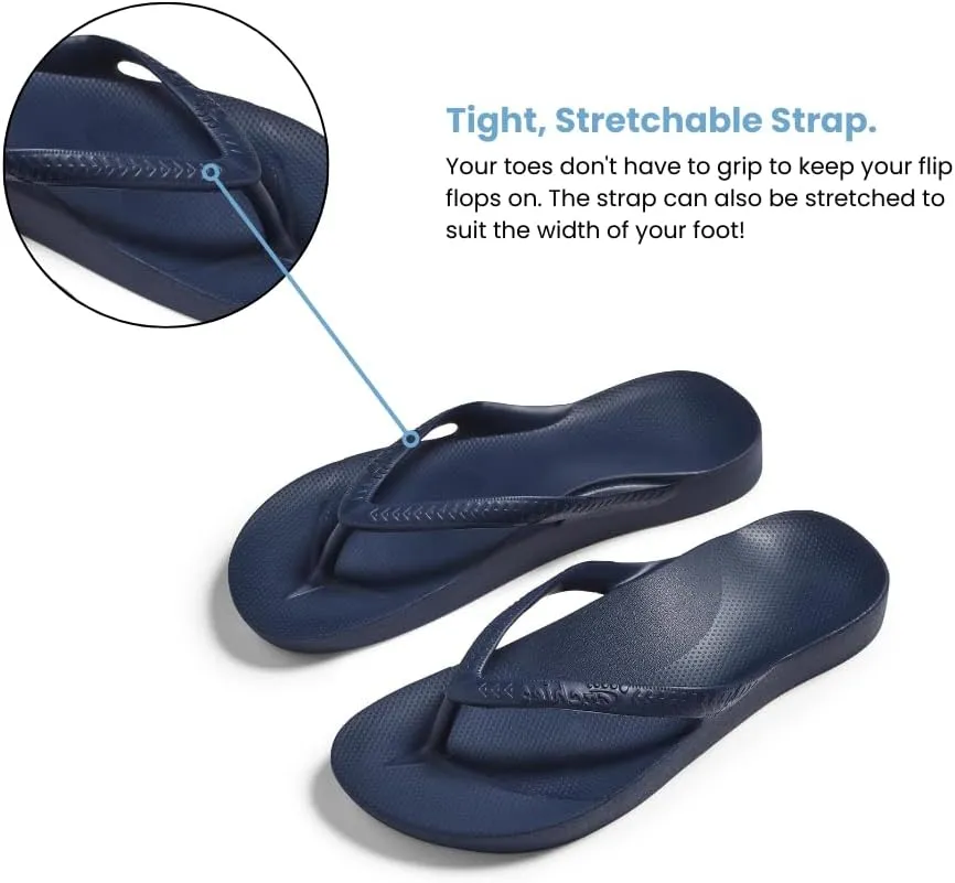 Archies Arch Support Flip Flops for Men & Women – Orthotic Sandals for Plantar Fasciitis Relief – Lightweight, Cushioning, Shock-Absorbing Thong Sandals for Walking, Foot Pain & All-Day Comfort