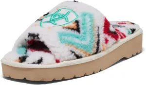 ARIAT Women's Indoor/Outdoor Soft Comfortable Open Toe Slip-on Cozy Slide Slipper