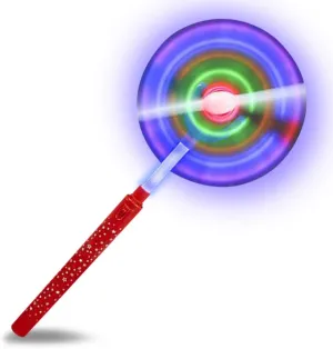 ArtCreativity Light Up Spinning Wand, 15-Inch LED Spinner Toy for Kids, Batteries Included, Fun Spinning Light Up Toy for Boys and Girls, Great Party Favor, Gift, or Carnival Prize – Colors May Vary