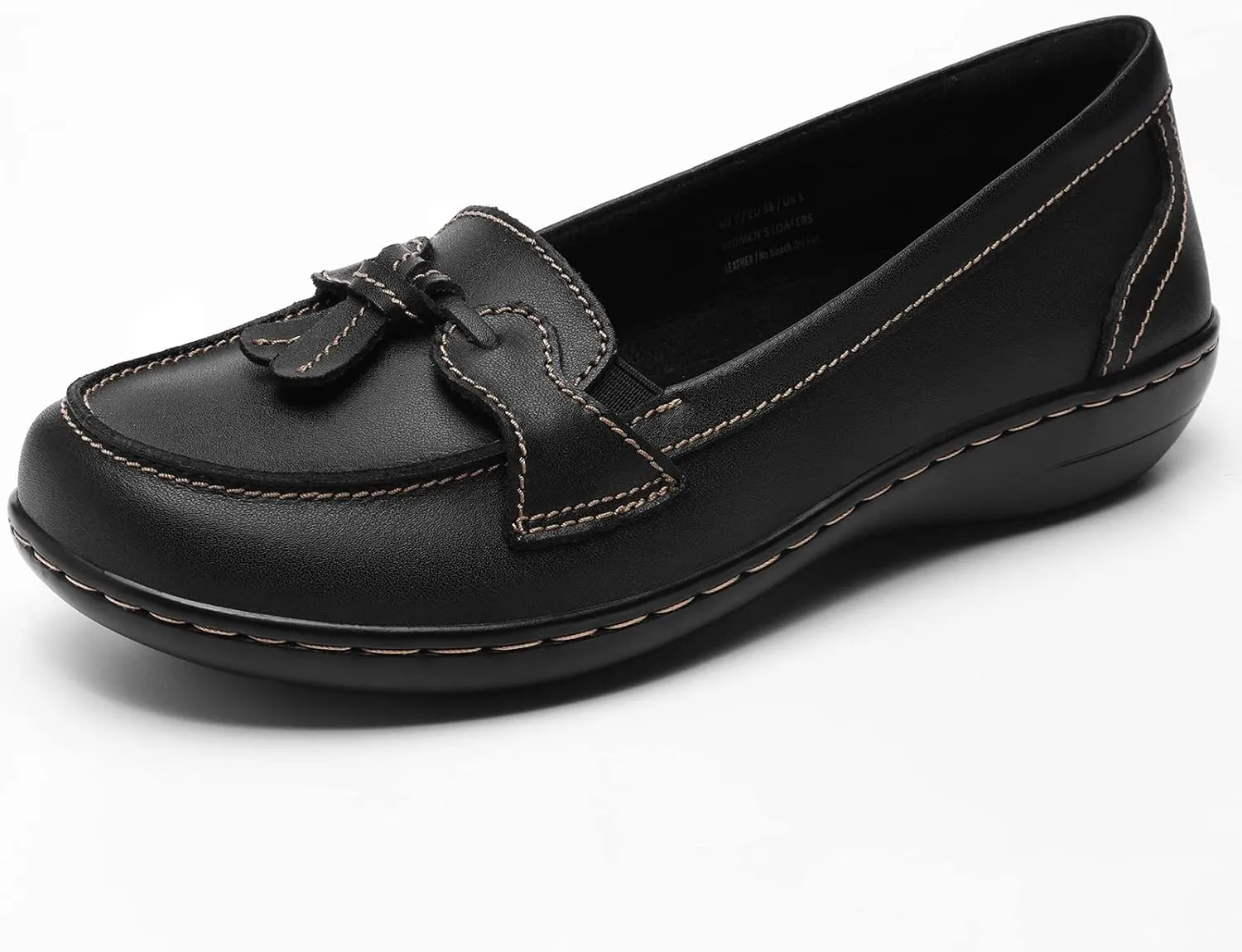 Artisure Women's Classic Comfort Leather Loafers Casual Slip-Ons Stylish Tassel Dress Shoes Cute Work Office Flats Everyday Walking Shoes