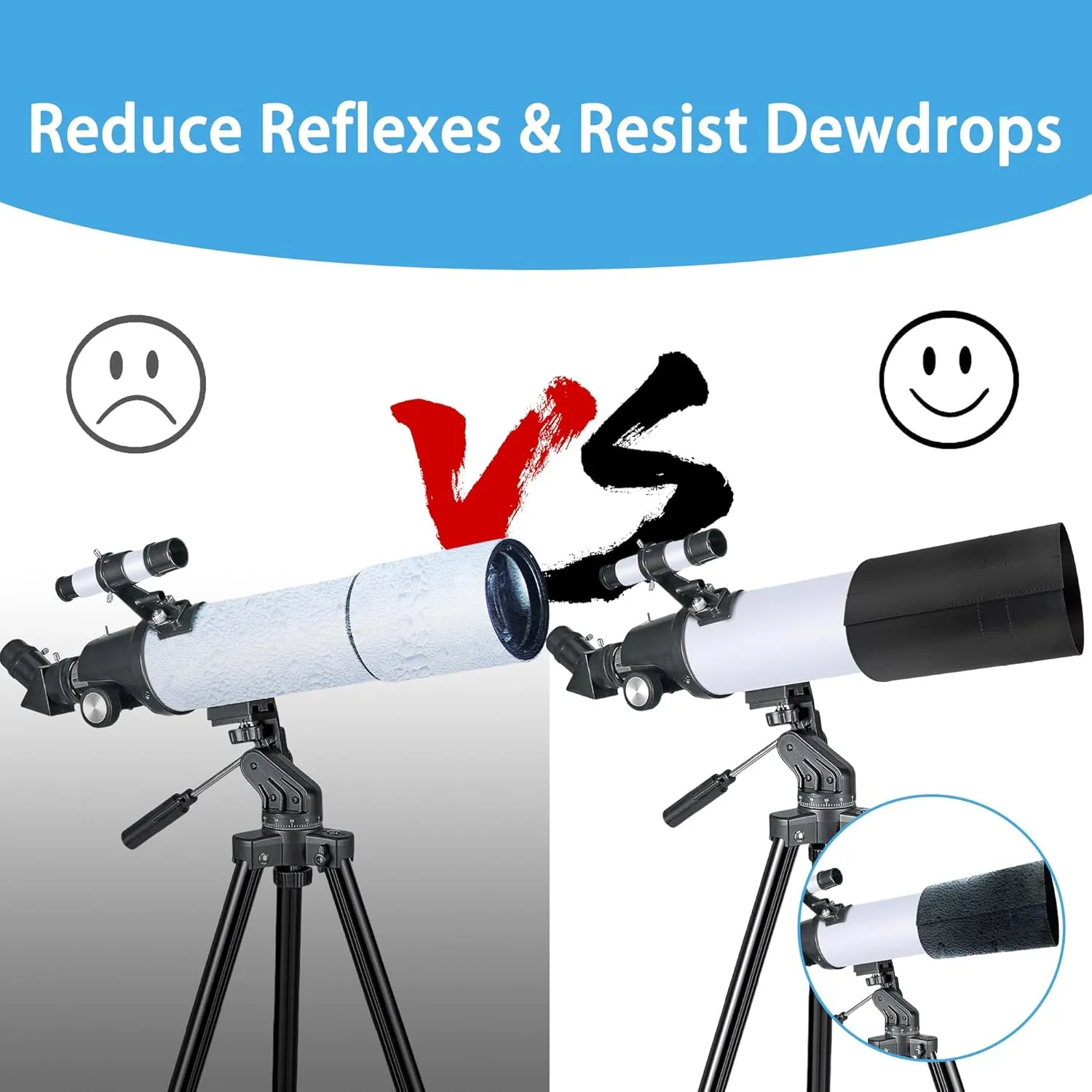 Astromania Flexible Dew Shield for Telescope Front Outer Diameter from 250-270mm Diameter - Keep Dew Away and Gives You Clear observing for The Entire Night
